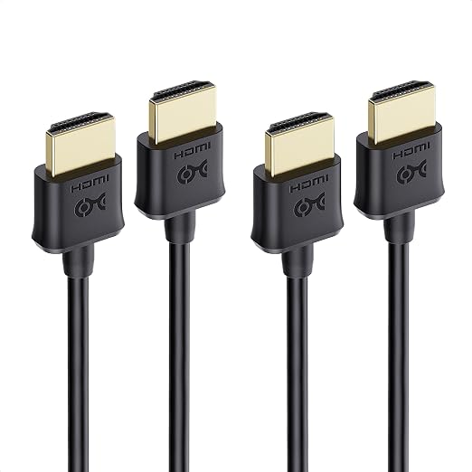 Cable Matters 2-Pack 4K Ultra Thin HDMI Cable, 6ft