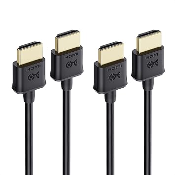 Cable Matters 2-Pack 4K Ultra Thin HDMI Cable, 6ft