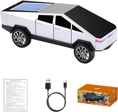 WSTER WS-699 Solar Cybertruck Bluetooth Speaker (Silver)
