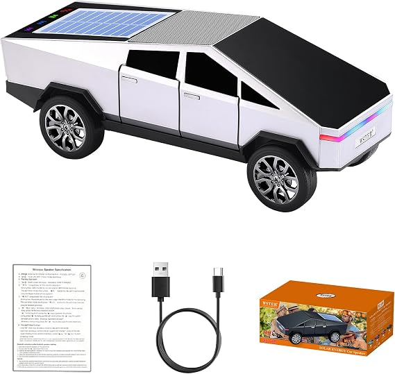 WSTER WS-699 Solar Cybertruck Bluetooth Speaker (Silver)