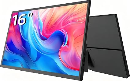 JUSTTHINK Portable Monitor for Laptop (Black-16)