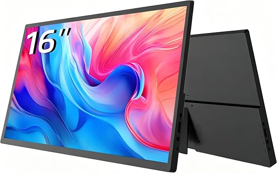 JUSTTHINK Portable Monitor for Laptop (Black-16)