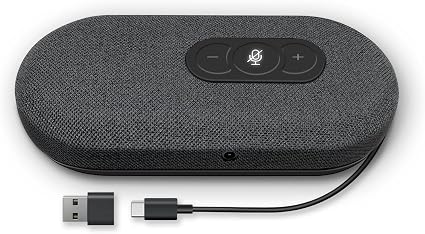 USB Speakerphone, Conference Computer Speakers with Microphone for Home Office Calls, 360 Degree Enhanced Voice Pickup, Noise Reduction, Echo Cancellation, Compatible with Zoom, Teams, Skype