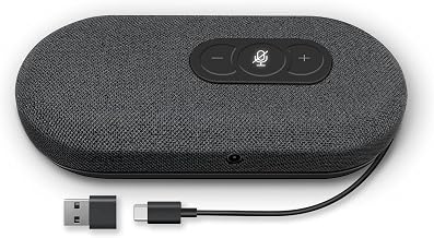 USB Speakerphone, Conference Computer Speakers with Microphone for Home Office Calls, 360 Degree Enhanced Voice Pickup, Noise Reduction, Echo Cancellation, Compatible with Zoom, Teams, Skype - Image 1
