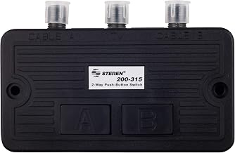 STEREN Network Switch - Coax Splitter 2 Way - Antenna Splitter - Manual Transfer Switch - Coax Cable Splitter 2 Way - Coaxial Cable Adapter for TV - 2 Way Coax AB Switch for TV - 1 Pack 200-315 - Image 1