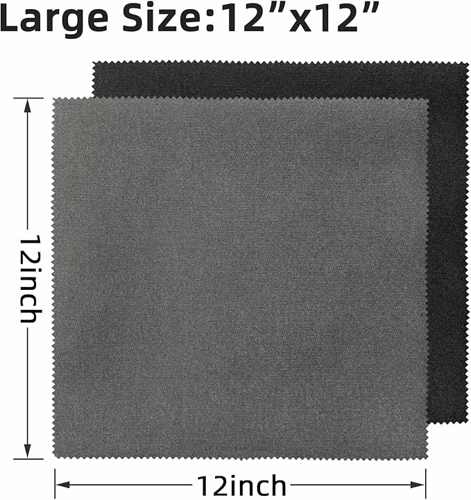 6/12 Pack Microfiber Gun Cleaning Cloth, 12"x12" Lint Free Gun Cleaning Rags