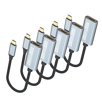 USB C to HDMI Adapter 5-Pack 4K@60Hz,Type C to HDMI Male to Female 3D HDR