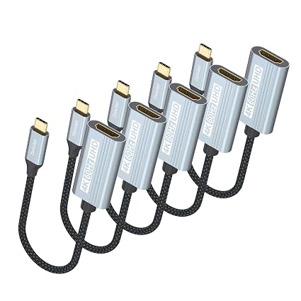 USB C to HDMI Adapter 5-Pack 4K@60Hz,Type C to HDMI Male to Female 3D HDR