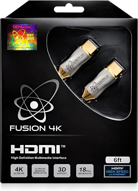 Fusion4k 4K HDMI Cable 6 Feet - High Speed 18Gbps | 4K@60Hz 2K@144Hz 1080p@240Hz | HDR ARC Dolby Atmos | Braided Cord for PS5, Xbox Series X, Apple TV, Roku, Soundbar, Gaming Monitor - Image 5