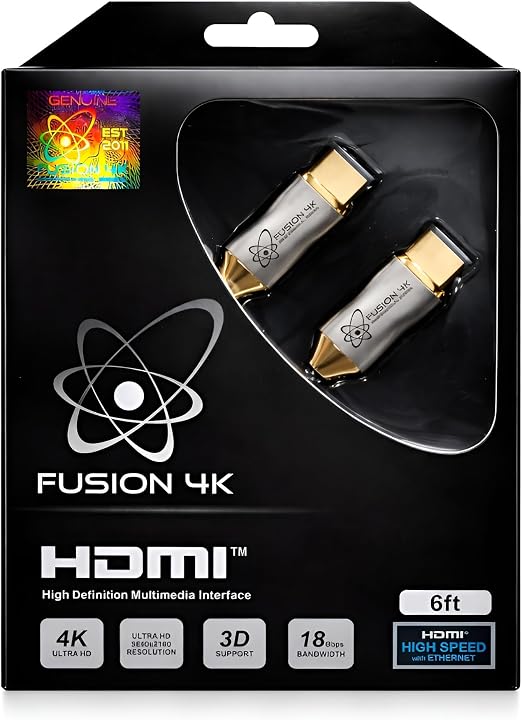 Fusion4k 4K HDMI Cable 6 Feet - High Speed 18Gbps | 4K@60Hz 2K@144Hz 1080p@240Hz | HDR ARC Dolby Atmos | Braided Cord for PS5, Xbox Series X, Apple TV, Roku, Soundbar, Gaming Monitor - Image 6