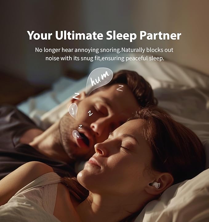 Invisible Sleep Headphones,Sleep Earbuds for Side Sleepers,Small Comfortable Fit Noise Blocking Sleep Ear Buds,Bluetooth 5.3 Wireless Earbuds, in-Ear Ear Buds for Sleeping, Working - White