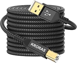USB 2.0 Printer Cable 30 feet,USB Type A Male to B Male Scanner Cord High Speed for HP, Canon, Dell, Epson, Lexmark, Audio Interface, Midi Keyboard and More - Image 1
