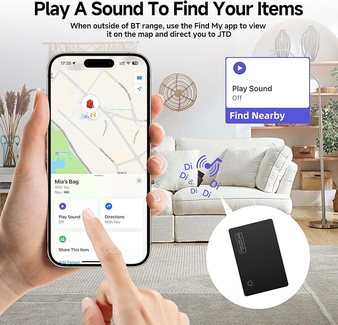 Smart Card Wallet Tracker 4-Pack – Ultra-Thin, Apple Find My Compatible, IP68 Waterproof