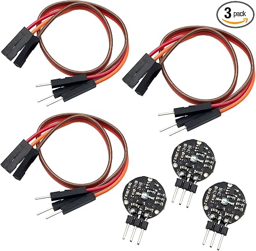 FainWan 3PCS Pulse Sensor Heart Rate Sensor Monitor Pulse Sensor Compatible with Ar-duino Module Raspberry pi