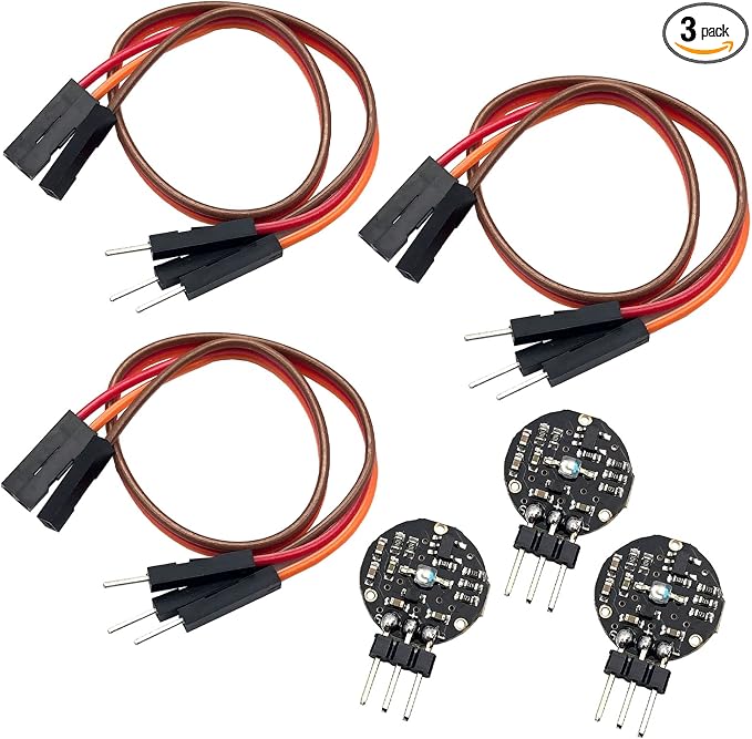 FainWan 3PCS Pulse Sensor Heart Rate Sensor Monitor Pulse Sensor Compatible with Ar-duino Module Raspberry pi