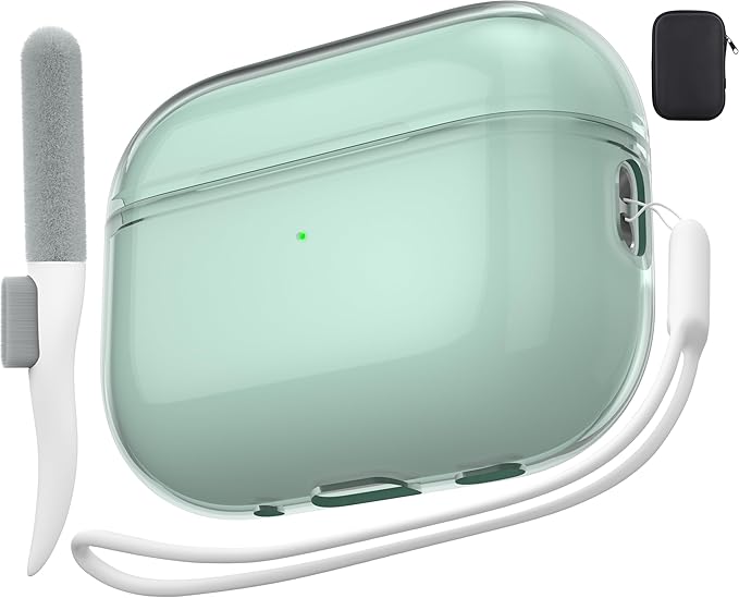 Valkit Compatible AirPods Pro Case Clear with Cleaner Kit, Soft TPU AirPods Pro Case Protective Cover Shockproof