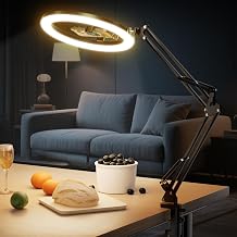 UBeesize 12’’ Overhead Ring Light for Desk with Phone Mount, LED Selfie Light with Adjustable Arm & Clamp, Dimmable Lighting for Video Recording, Zoom, Live Streaming, TikTok, YouTube - Image 1