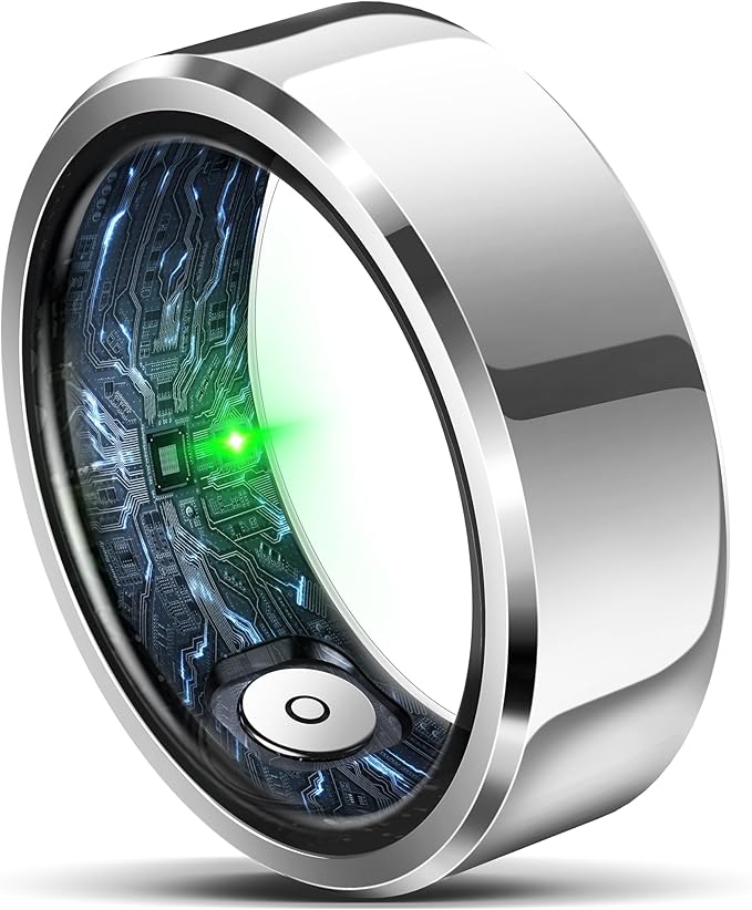 Smart Ring for Women Men, Fashion Minimalist Fitness Ring & Sleep Tracker Ring with Heart Rate, Blood Pressure,5ATM Waterproof Health Ring, No Subscription, Gifts for Women Men Gift (Black,10)