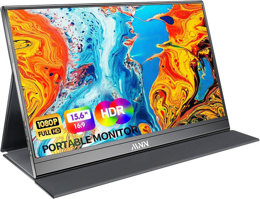 MNN 15.6" FHD IPS Portable Monitor — USB-C HDMI, 60Hz, HDR