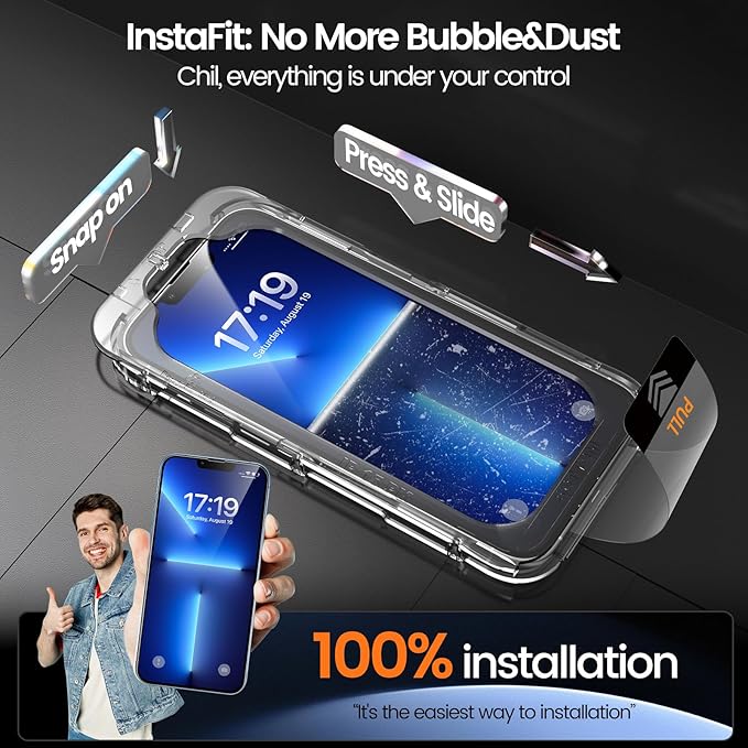 MOHAVE 2+2 Pack for iPhone 13 Pro Max Screen Protector 6.7" with Camera Lens Protector [Auto Alignment/Dust Removal] HD Clear Tempered Glass [Military Grade Shatterproof] Case Friendly