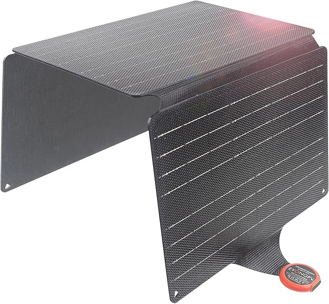 EYONGPV 30W Portable Foldable Solar Panel & Solar Charger with Croc-Eye USB-C PD Fast Charging Output, IP67 Waterproof Compact Solar Charger for Phones, Power Banks, Camping, Hiking, Backpacking
