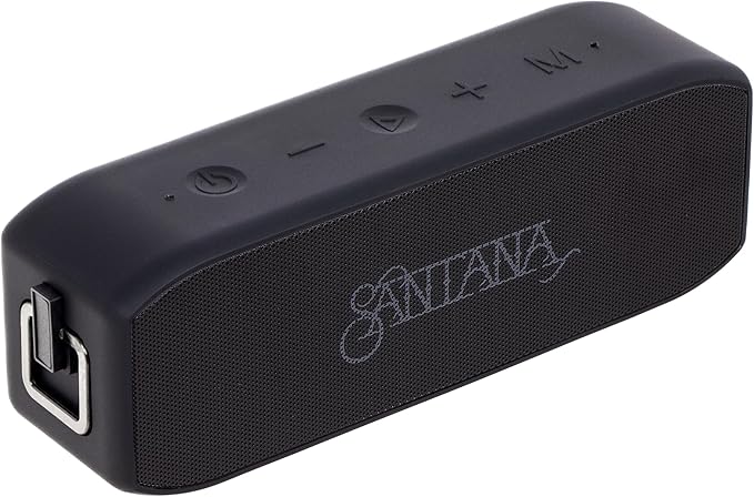 SANTANA BY CARLOS SANTANA Samba 40W High-Power Bluetooth Speaker with 48mm Drivers, Isolated Subwoofer, IP67 Waterproof, True Wireless Surround Sound, 20+ Hours Battery Life (Samba, Single Pack)