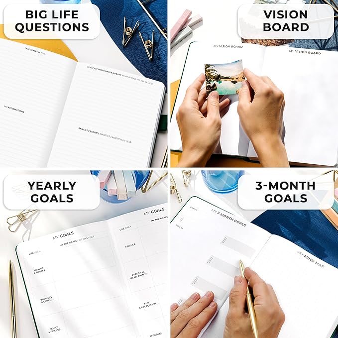 Clever Fox Planner Premium Edition – Undated Luxurious Weekly & Monthly Planner to Increase Productivity and Hit Your Goals – Organizer – Start Anytime, A5, Lasts 1 Year, Forest Green (Weekly)