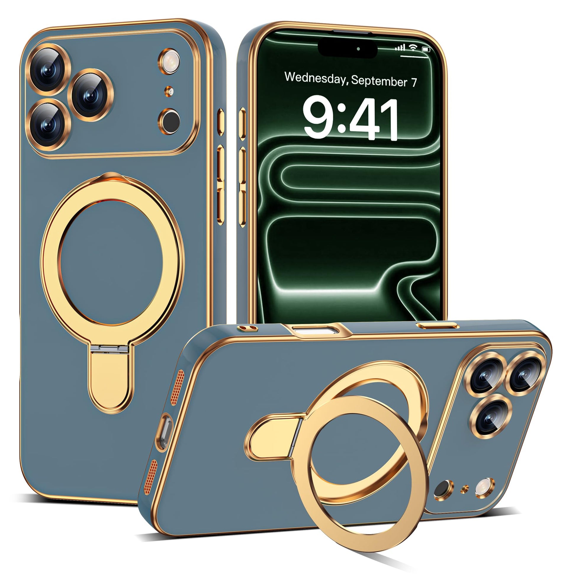 iPhone 17 Pro Max Case with Magnetic Ring Stand — Gl - Image 1