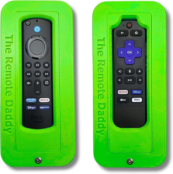 Protective Hard Case | Dog Proof Remote Control case | Fits Most FireTV and Roku remotes (Green)