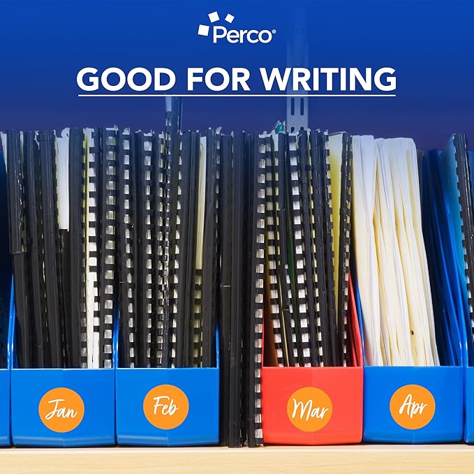 Perco Fluorescent Orange 2-Inch Perforated Circle Dot Sticker Labels — 250 Round Stickers Per Roll — with Permanent Adhesive for Organizing, Color Coding, Bin Labeling, Packaging Alerts — Made in USA