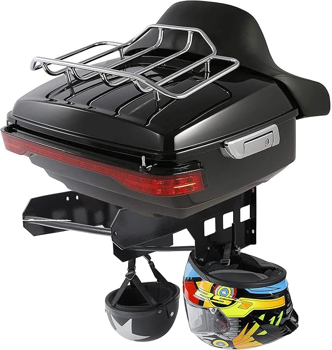 Tour Trunk Pack Pak Luggage-Racks/Garage Detachables Storage Detach Depot Wall Rack for Harley Touring Road King Electra Street Glide (Luggage Rack-1)