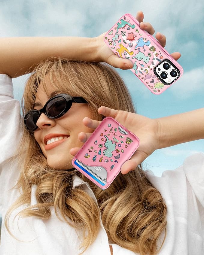 Toycamp for iPhone 16 Pro Max Case - Compatible with Magsafe Credit Card Holder Wallet Magnetic Cute Women Teen Girls Kawaii Girly Unique Animal Design Phone Cover for Apple 16 Promax 6.7"