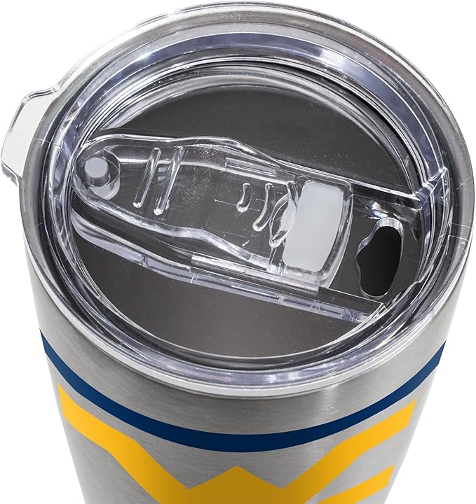 Rico Industries NCAA 20oz Stainless Steel Tumbler with Lid - Great For Coffee, Tea, Water or Cocktails