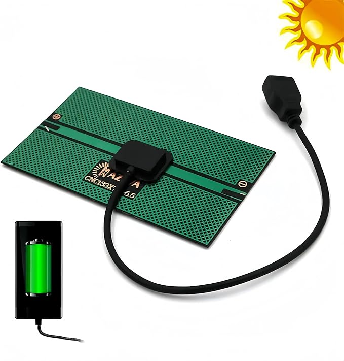 New Solar Panel Power Bank 1.65W 5.5V 300mA USB Portable Waterproof Mini Solar Panel,for Small Battery Products Hiking Camping