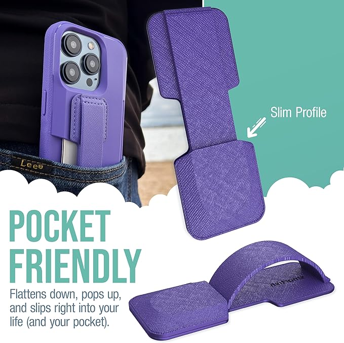 Smartish Phone Grip Loop - Prop Tart - Pop Out Finger Strap and Holder with Kick Stand [Compatible with All iPhone and Android Phones] - You're Just Jelly