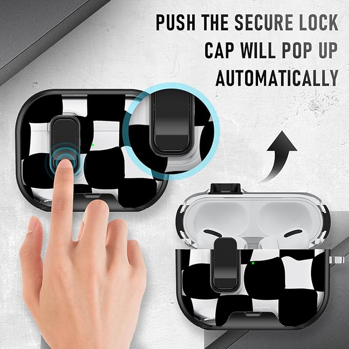 Compatible Airpods Pro 3 Case (2025) with Phone Stand & Cleaner Kit,Cute Soft Silicone Lock Clip Apple AirPods Pro 3rd Generation Case, Airpod Pro 3 Cover with Keychain for Women/Girls