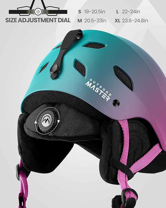 OutdoorMaster Kelvin Ski & Snowboard Helmet Set with Goggles for Men, Women & Youth