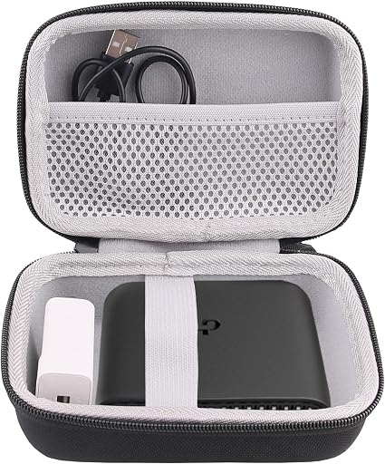 Hard Case Compatible with TP-Link Ultra-Portable Wi-Fi 6 AX1500/AX3000 Travel Router TL-WR1502X/WR3002X,Fits USB Cable and Power Adapter (Box Only)