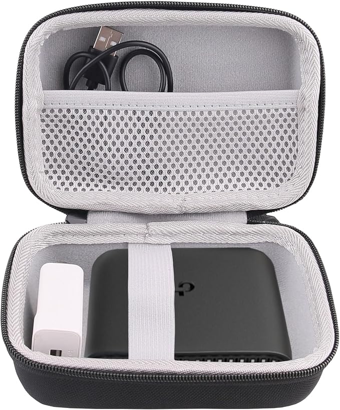 Hard Case Compatible with TP-Link Ultra-Portable Wi-Fi 6 AX1500/AX3000 Travel Router TL-WR1502X/WR3002X,Fits USB Cable and Power Adapter (Box Only)