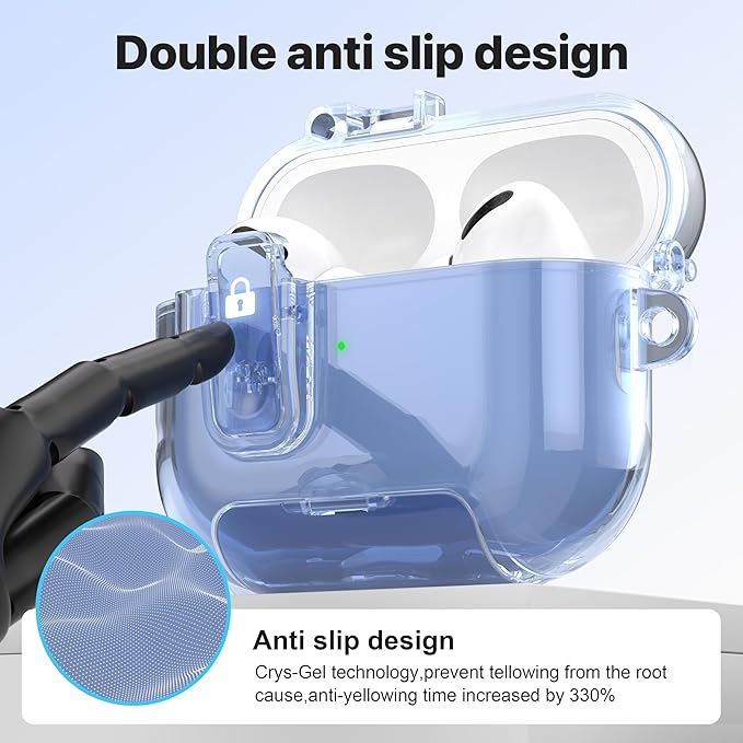 Valkit Compatible Airpods Pro 2nd Generation Case Clear, Soft TPU AirPods Pro 2 Case Transparent Protective Cover for Women Men Shockproof iPods Pro 2 Cases Skin for Airpods Pro 2 Charging Cases