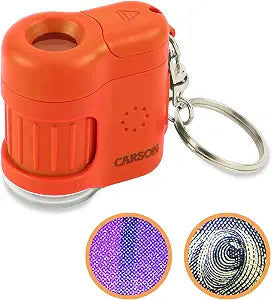 Carson MicroMini 20x LED Lighted Pocket Microscope Keychain