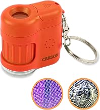 Carson MicroMini 20x LED Lighted Pocket Microscope Keychain