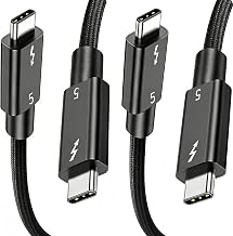 2 Pack Usbc Cable for Thunderbolt 5 Cable 3.3FT (1M), 240W Charging, 80Gbps Data Transfer, 8K/4K Displays,Compatible Thunderbolt 4, SSD, MacBook M4 Pro/Max, iPhone 17/16, Dock and More - Image 1