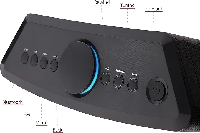 Aiwa Wireless Speaker - Unleash Powerful Sound and Versatile Connectivity - Experience Bluetooth Freedom, FM Radio, Clock, 20W RMS, LCD Display, and Alarm Clock Functionality