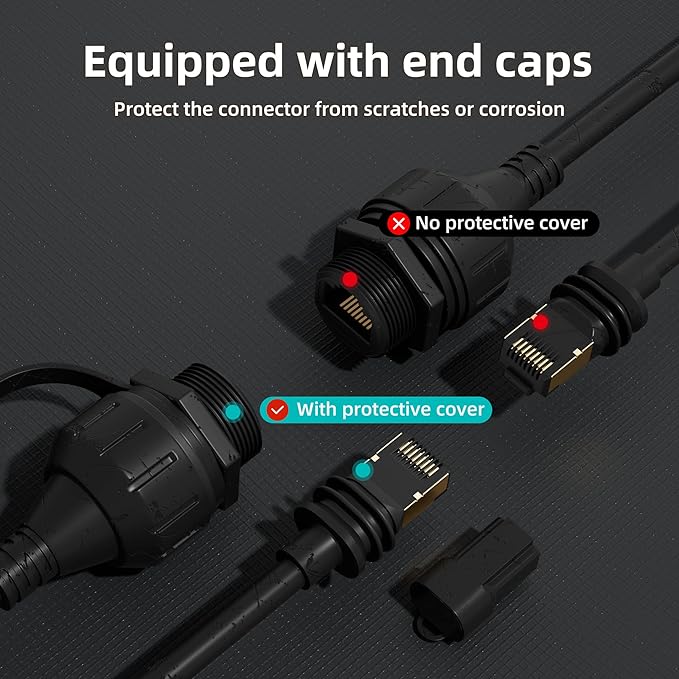 Starlink Ethernet Adapter Gen 3/Mini, Starlink Mini Cable Extension to RJ45 Coupler Waterproof Compatible with Starlink Gen 3 Dish and Router (1 Pack)
