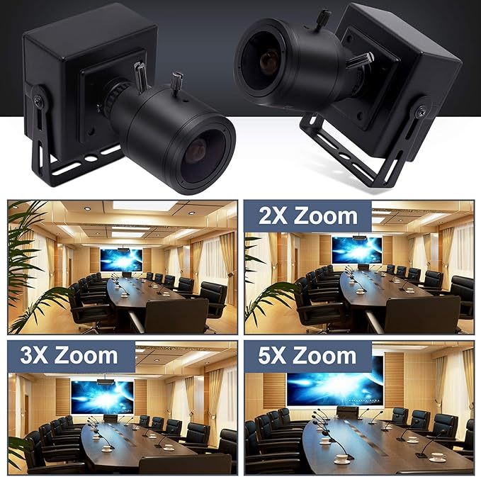 SVPRO FHD01M Manual Zoom Focus USB Camera, 2.8-12mm Varifocal Lens, 1080P FHD, 2MP High Frame Rate 100fps, UVC Plug & Play for Windows, Linux, Mac, Android