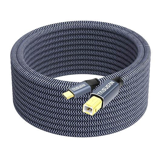 USB C Printer Cable 15ft, Compatible With Keyboard, MacBook Pro/Air, Printers and Scanners - USB B to C MIDI Cable