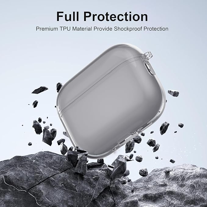 Valkit for Airpods Pro 3 Case Clear with Cleaner Kit | Soft TPU Airpods Pro 3 Generation Case | Protective Cover Shockproof | iPods Pro 3 Cases | for Air pods Pro Gen 3 2025(Clear Black)