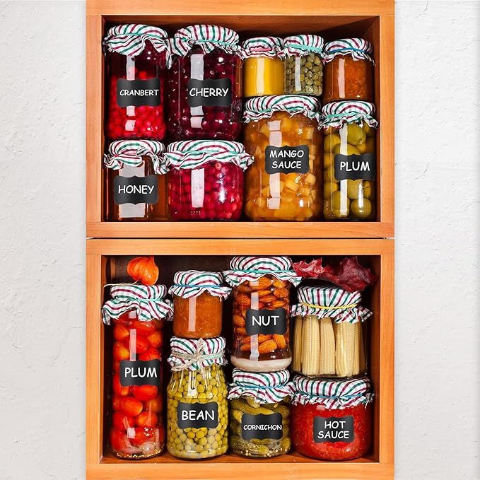 Chinco 25 Pieces Basket Labels Clips Removable Bin Tags Includes 18 Kitchen Bin Label Holders PVC Clip Basket Tags with 2 Chalk Markers and 5 Sheets Chalkboard Tags for Organization(White Board)