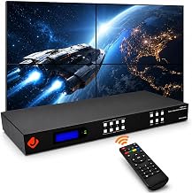 J-Tech Digital 4k 2x2 4K60Hz HDMI Video Wall Controller Multiviewer Seamless Switch Matrix | 4K60Hz Input and 4K30Hz Output, Supports HDMI, HDCP, RS-232, LAN, Downscale & Upscale, Web Control - Image 1